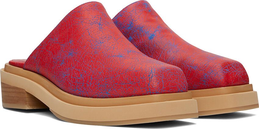 Eckhaus Latta Red & Tan Zoe Clogs - Picture 2