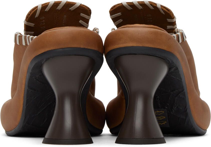 Eckhaus Latta SSENSE Exclusive Brown Court Heeled Sandals