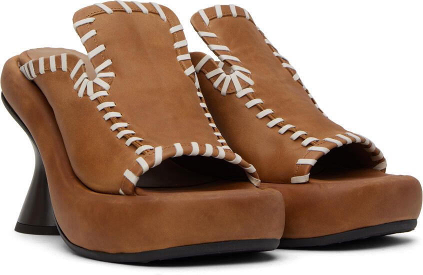 Eckhaus Latta SSENSE Exclusive Brown Court Heeled Sandals - Picture 2