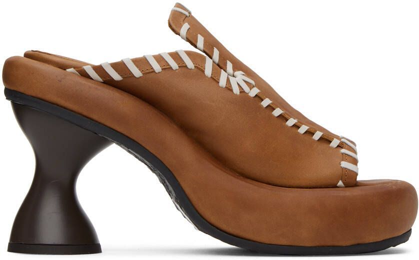 Eckhaus Latta SSENSE Exclusive Brown Court Heeled Sandals - Picture 5