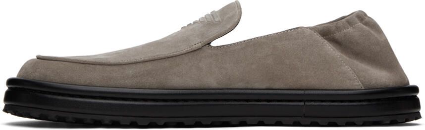 Emporio Armani Beige Suede Loafers - Picture 4