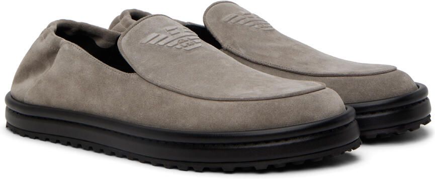 Emporio Armani Beige Suede Loafers - Picture 2
