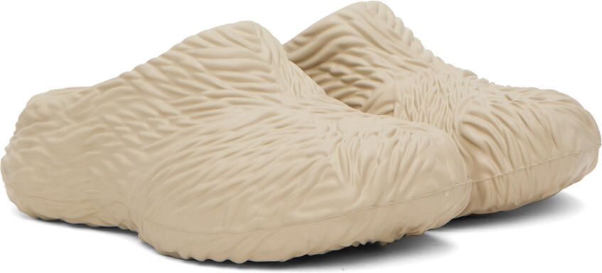 Emporio Armani Beige Wave Mules - Picture 2