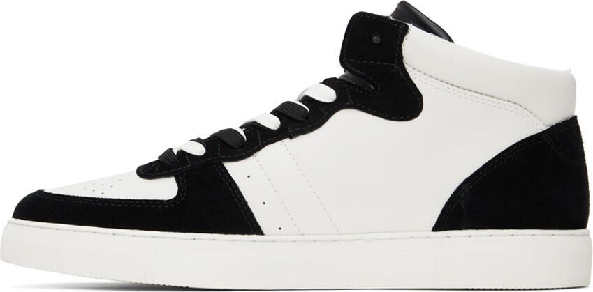 Emporio Armani Black & White Perforated Sneakers - Picture 3