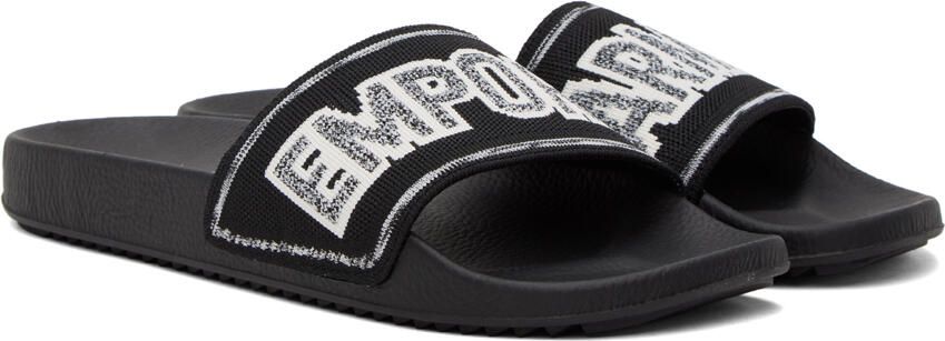 Emporio Armani Black Jacquard Sandals - Picture 2