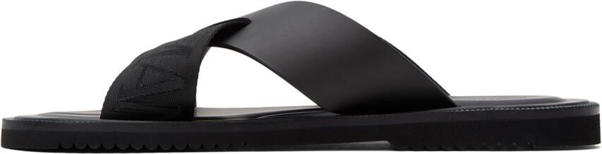 Emporio Armani Black Jacquard Sandals - Picture 3