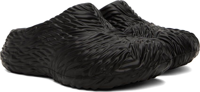 Emporio Armani Black Wave Mules - Picture 2