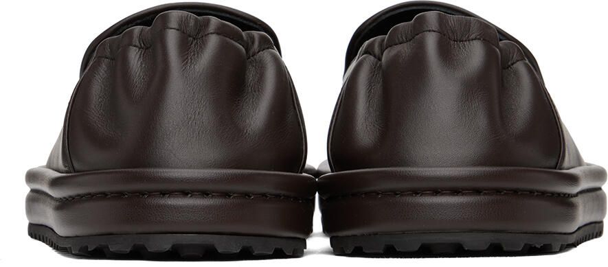 Emporio Armani Brown Collapsible Heel Loafers - Picture 2