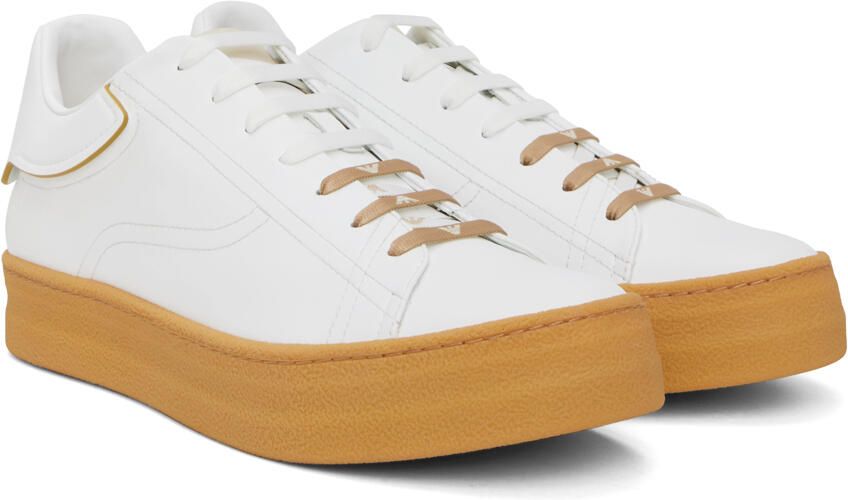 Emporio Armani White Sustainable Sneakers - Picture 2