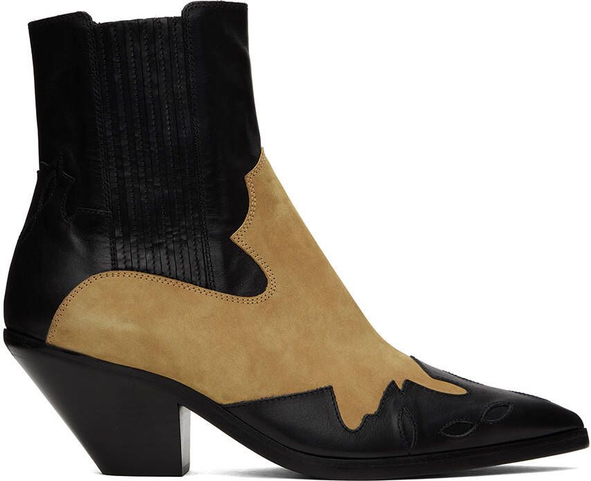 Enfants Riches Déprimés Black & Tan Midnight Cowboy Boots - Picture 5