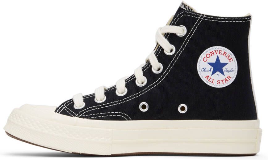 Comme des Garçons Play Black Converse Edition Half Heart Chuck 70 High Sneakers