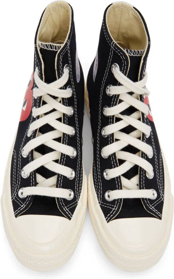 Comme des Garçons Play Black Converse Edition Half Heart Chuck 70 High Sneakers