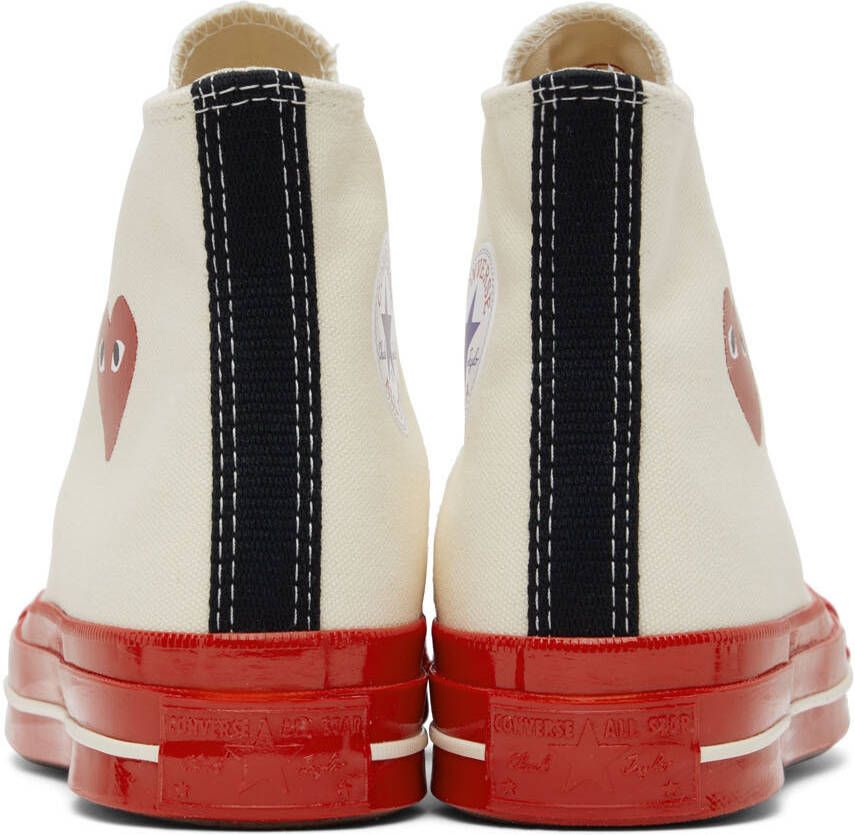 Comme des Garçons Play Off-White Converse Edition Chuck 70 High-Top Sneakers