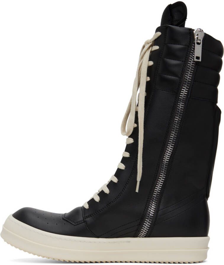Rick Owens Black Cargobasket Sneakers