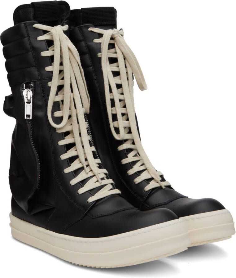 Rick Owens Black Cargobasket Sneakers
