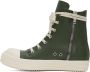 Rick Owens Green Leather High Sneakers - Thumbnail 6