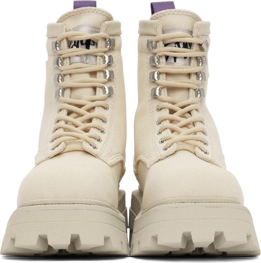Eytys Off-White Canvas Michigan Boots