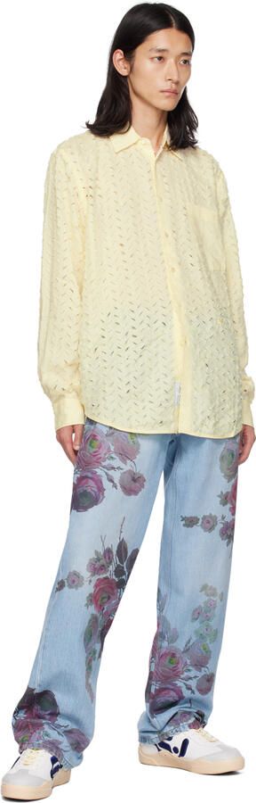 Eytys White & Blue Santos Sneakers - Picture 4