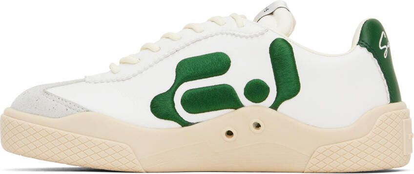 Eytys White & Green Santos Sneakers - Picture 3