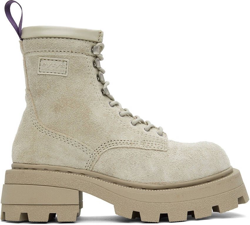 Eytys Grey Michigan Lace-Up Boots