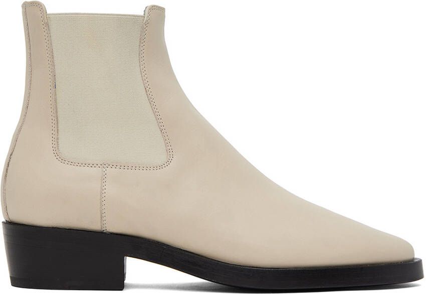 Fear of God Beige Cowboy Chelsea Boots - Picture 5