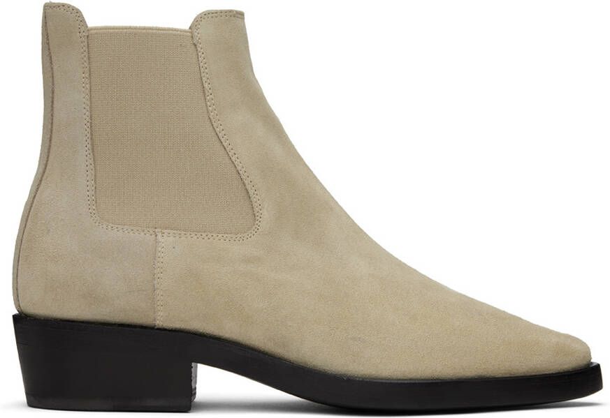 Fear of God Beige Slip-On Boots - Picture 5
