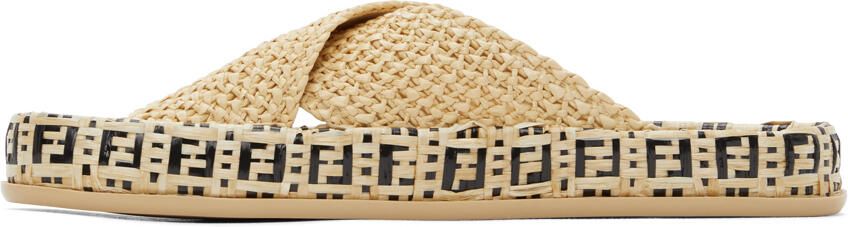 Fendi Beige 'Forever ' Reflections Sandals - Picture 4