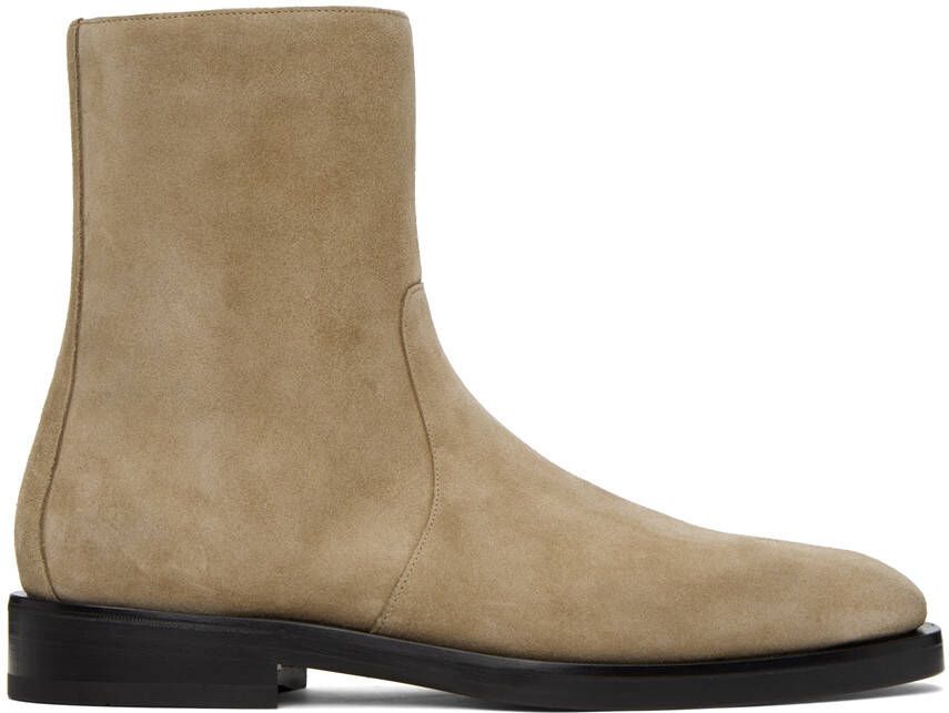 Ferragamo Beige Gerald Boots - Picture 5