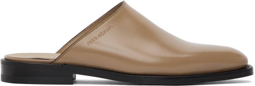Ferragamo Beige Sabot Loafers - Picture 5