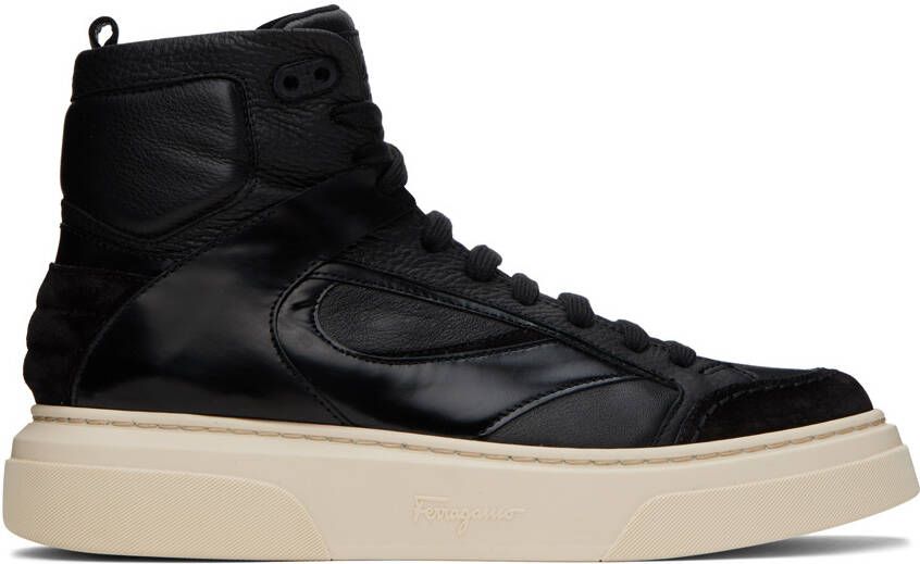 Ferragamo Black Cassio Sneakers - Picture 5