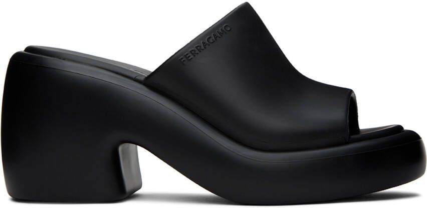 Ferragamo Black Deva Heeled Sandals - Picture 5