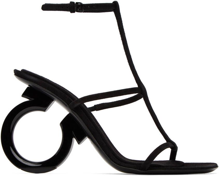 Ferragamo Black Elina Heeled Sandals - Picture 5