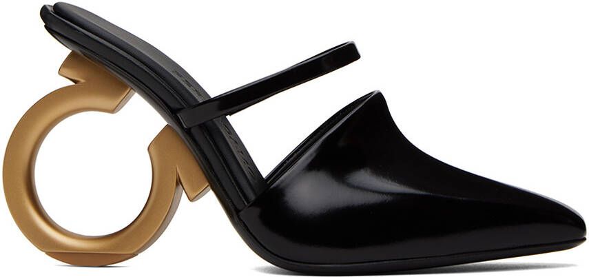 Ferragamo Black Elina Mules - Picture 5