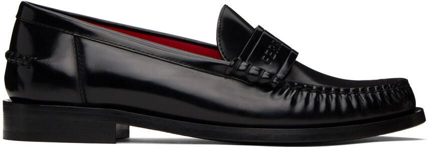 Ferragamo Black Embossed Loafers - Picture 5