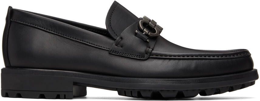 Ferragamo Black Gancini Loafers - Picture 5