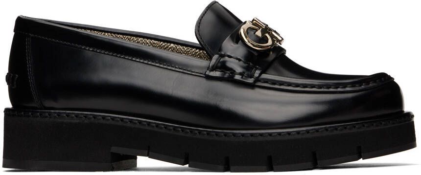 Ferragamo Black Gancini Loafers - Picture 2