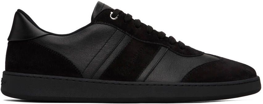 Ferragamo Black Paneled Sneakers - Picture 4