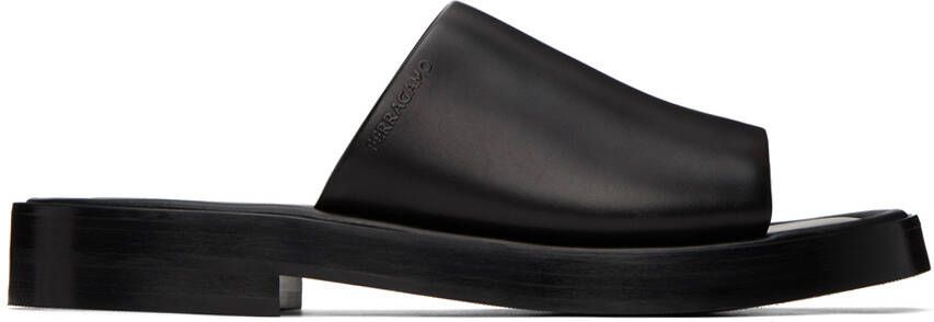 Ferragamo Black Single-Band Sandals - Picture 5