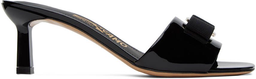 Ferragamo Black Vara Bow Heeled Sandals - Picture 2