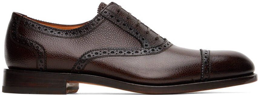 Ferragamo Brown Gianluigi Oxfords - Picture 5
