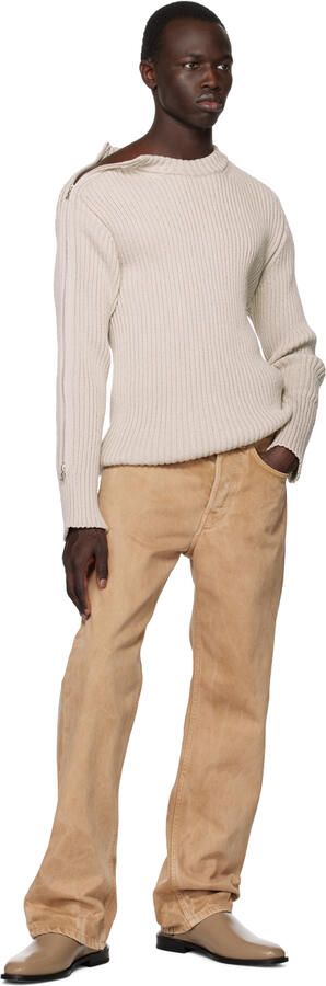 Ferragamo Beige Sabot Loafers - Picture 3