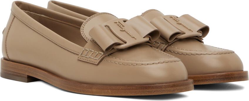 Ferragamo Beige Viva Loafers - Picture 2