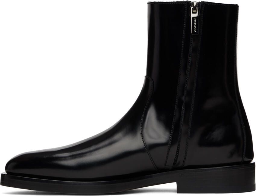 Ferragamo Black Calfskin Boots - Picture 3