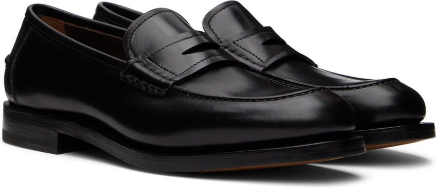 Salvatore Ferragamo Black Calfskin Penny Loafers - Picture 2
