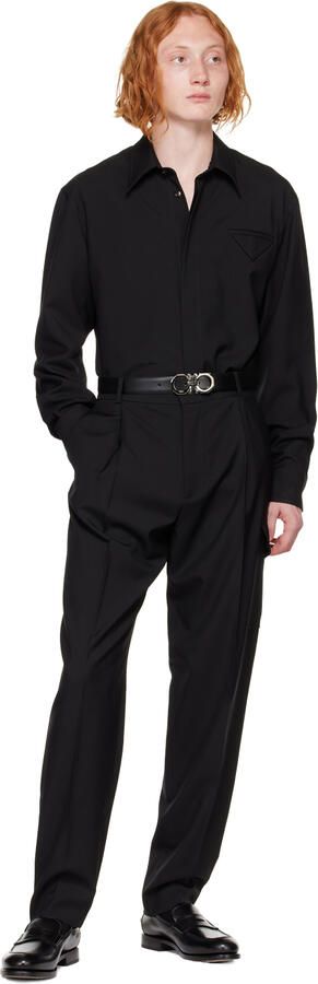 Salvatore Ferragamo Black Calfskin Penny Loafers - Picture 3