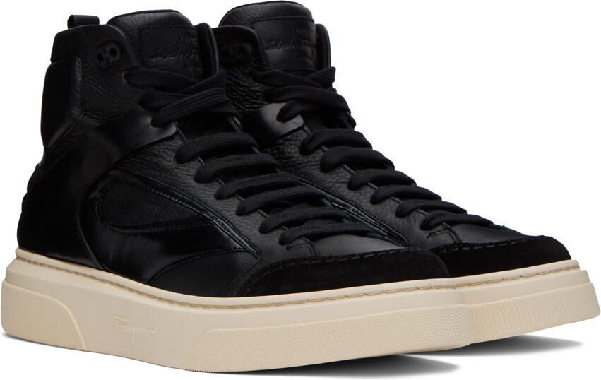 Ferragamo Black Cassio Sneakers - Picture 2