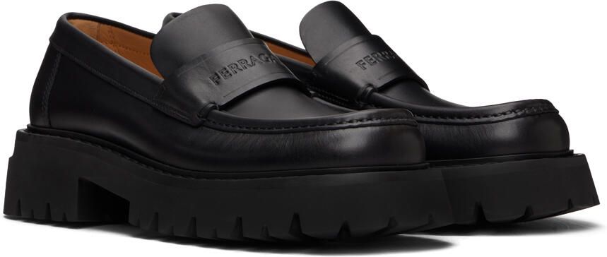 Ferragamo Black Chunky Loafers - Picture 2