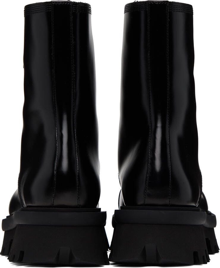 Ferragamo Black Combat Boots - Picture 2