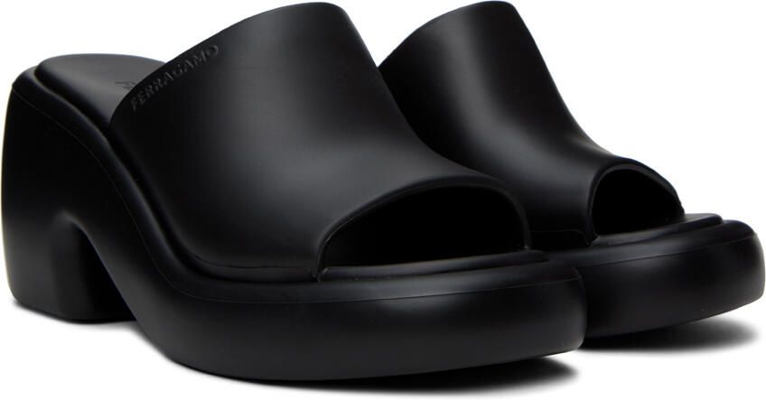 Ferragamo Black Deva Heeled Sandals - Picture 2
