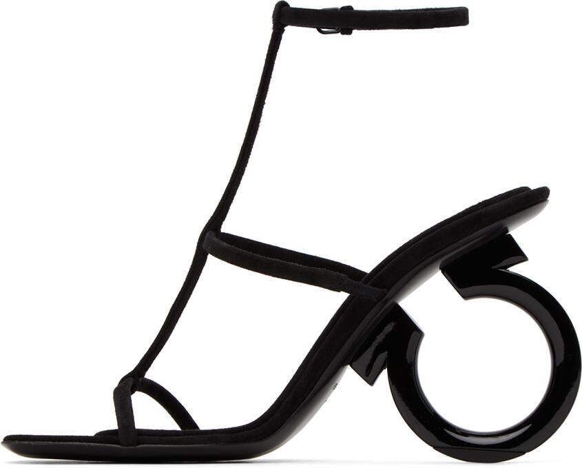 Ferragamo Black Elina Heeled Sandals - Picture 3